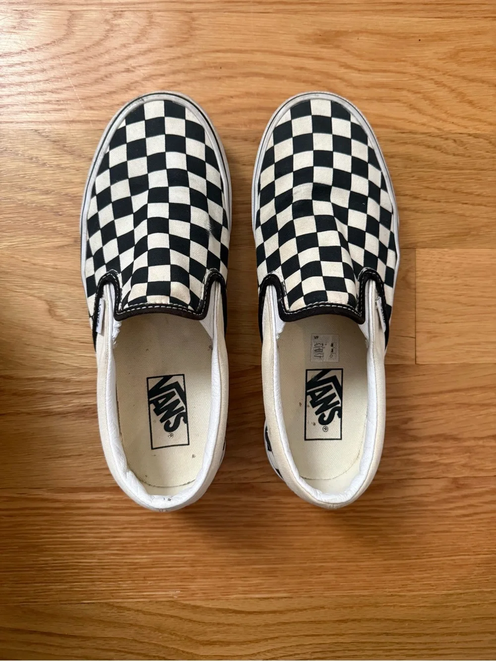 Vans Classic Slip-On Checkerboard - Black & White Size 8